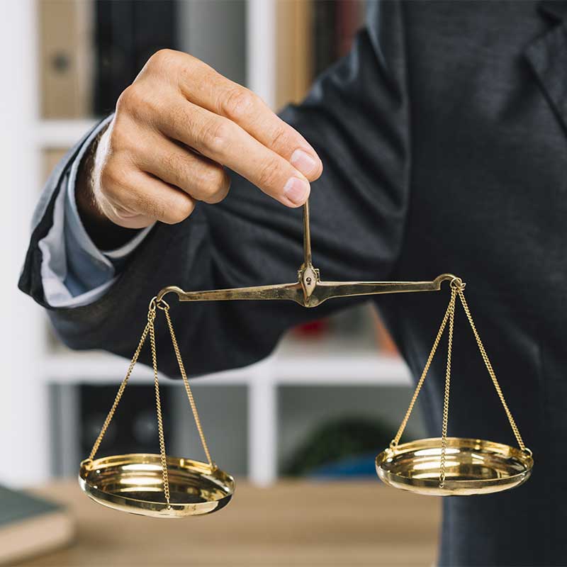 Attorney meeting with clients